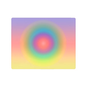 Impresión En Metal Colorido espacio de círculo concéntrico arcoiris