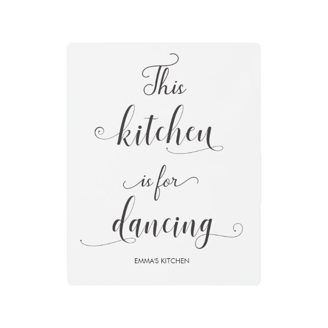 Impresión En Metal Comedor de citas divertidas de la cocina Inspirado (Anverso)