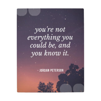 Impresión En Metal comillas, citas, jordan peterson, psicología