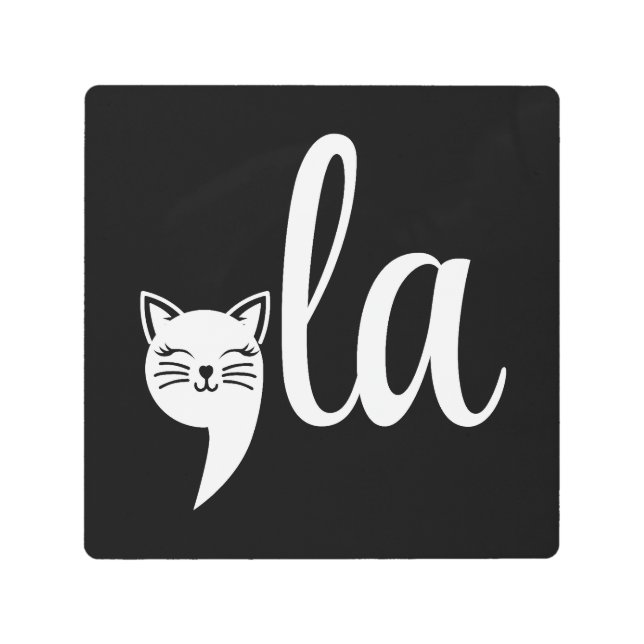 Impresión En Metal Comma La Kamala Harris - Madre del gato por Kamala (Anverso)