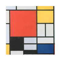 Composición Mondrial Negro Rojo Amarillo