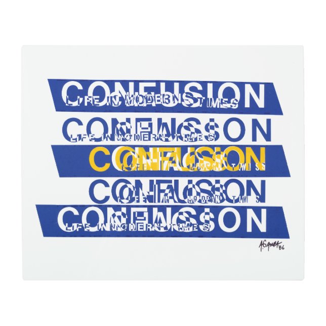 Impresión En Metal Confusión (Anverso)