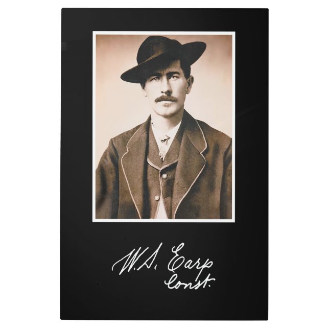 Impresión En Metal Constable de Wyatt Earp en su Primer Ministro (Anverso)