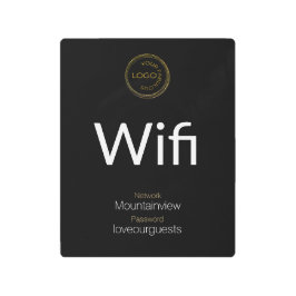 Impresión En Metal Contraseña de red inalámbrica moderna Minimalista