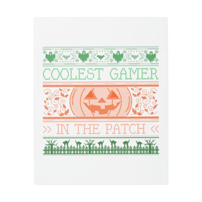 Impresión En Metal Coolest Gamer En El Parche (Anverso)