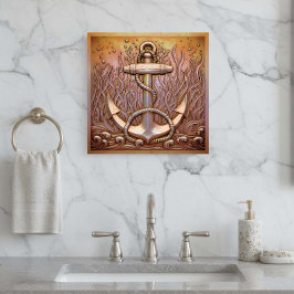 Impresión En Metal Copper Metallic Iridescent Anchor D1223