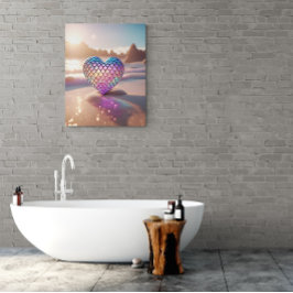 Impresión En Metal Corazón de Sirena