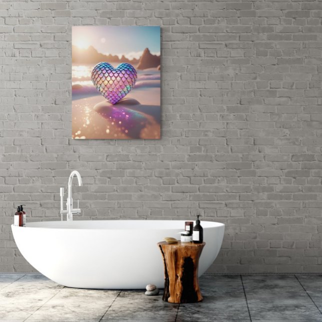 Impresión En Metal Corazón de Sirena (Love fits in every room. )