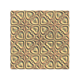 Impresión En Metal Corazones de oro