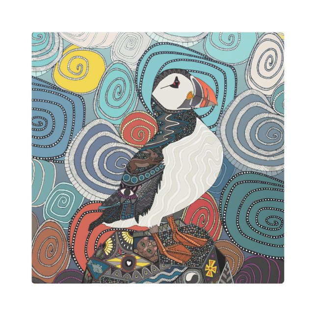 Impresión En Metal Cornwall puffin (Anverso)