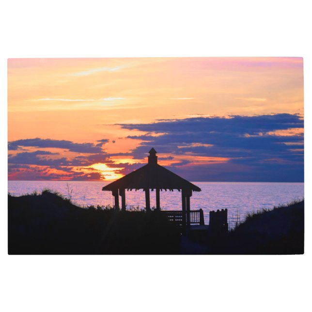 Impresión En Metal Corolla Beach Sunrise Metalizado Wall Art (Anverso)