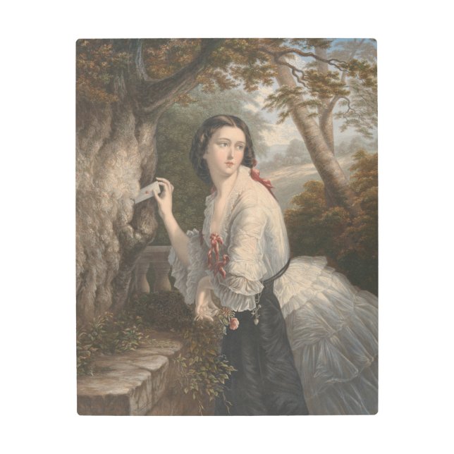 Impresión En Metal Correspondencia Secreta: Nota Chica al amor prohib (Anverso)