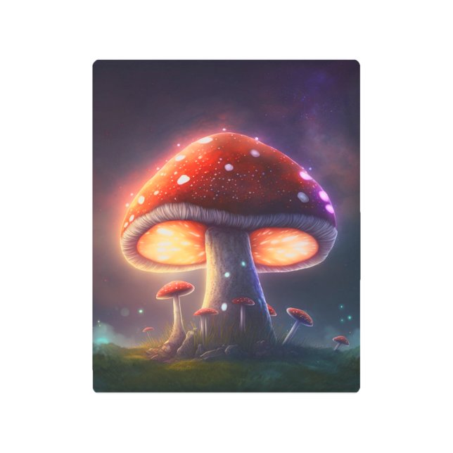 Impresión En Metal Cosmic Amanita Muscaria (Anverso)