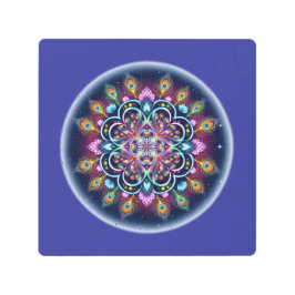 Impresión En Metal Cosmic Mandala Metal Wall Art