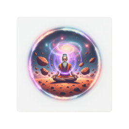 Impresión En Metal Cosmic Meditator Metal Wall Art