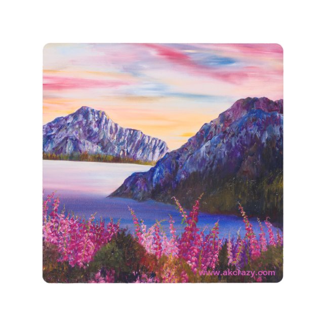 Impresión En Metal Cotton Candy Sunset (Anverso)