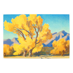 Impresión En Metal Cottonwoods del desierto, Arizona, por Maynard Dix