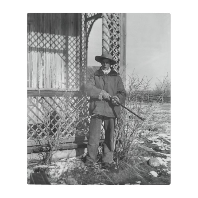 Impresión En Metal Cowboy Rancher o canadiense fuera del viejo oeste (Anverso)