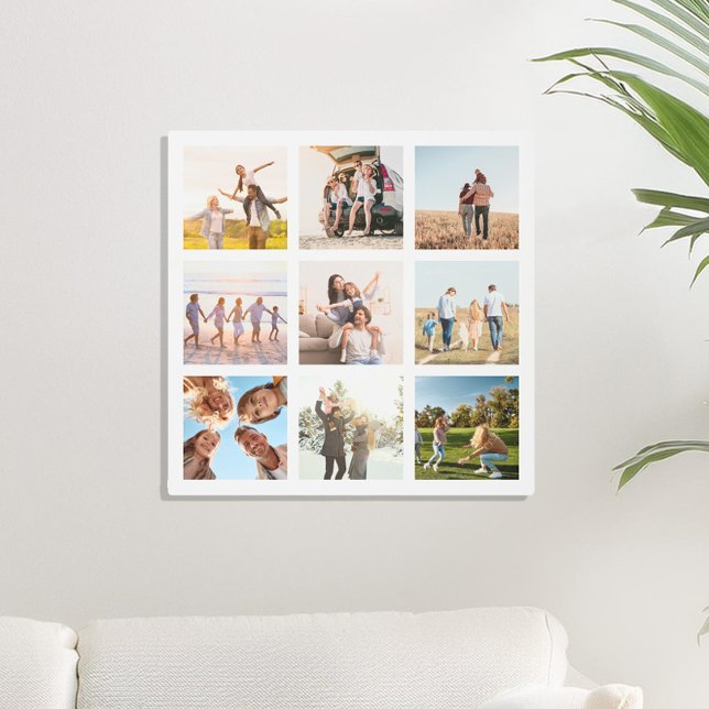 Impresión En Metal Crea tu propia plaza moderna de 9 Collages de foto (Subido por el creador)