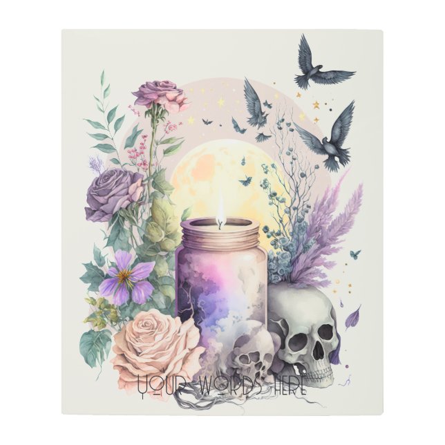 Impresión En Metal Crea tus propios Rosas góticos celestes (Anverso)