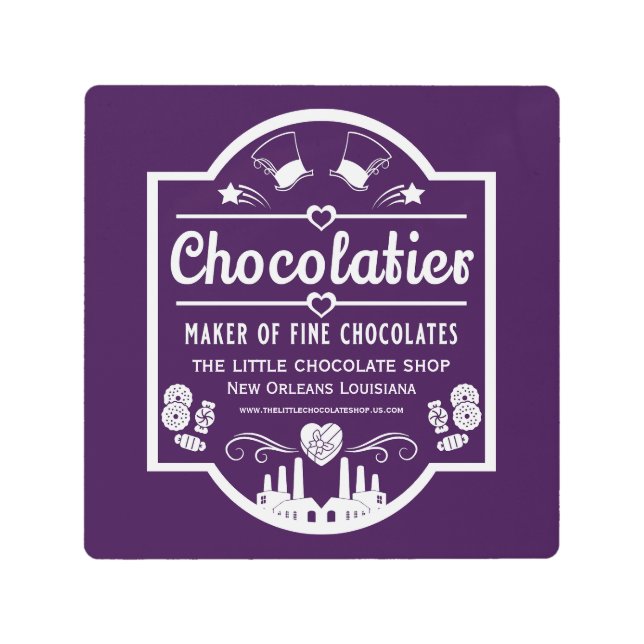 Impresión En Metal Creador de chocolate (Anverso)