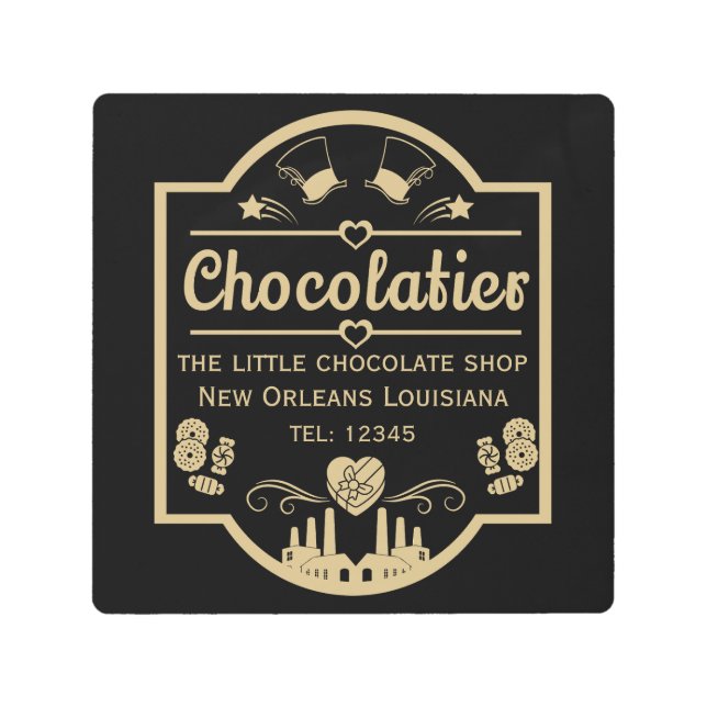 Impresión En Metal Creador de chocolate (Anverso)