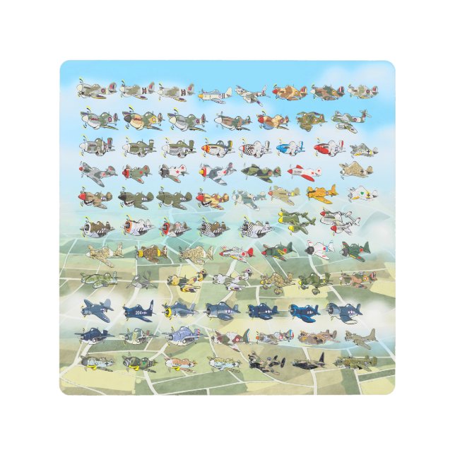 Impresión En Metal crear su propia caricatura de avión (Anverso)