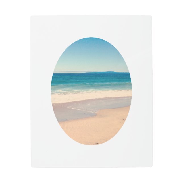 Impresión En Metal Crear su propia foto con marco ovalado vertical (Anverso)