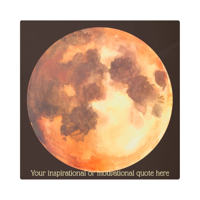 Impresión En Metal Crear su propia Luna Naranja Mística (Anverso)