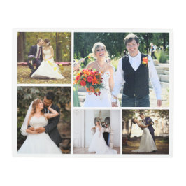 Impresión En Metal Crear su propio Collage de 5 Bodas de fotos