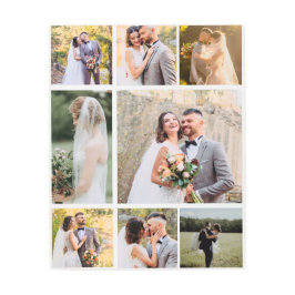 Impresión En Metal Crear su propio Collage de 8 Bodas de fotos