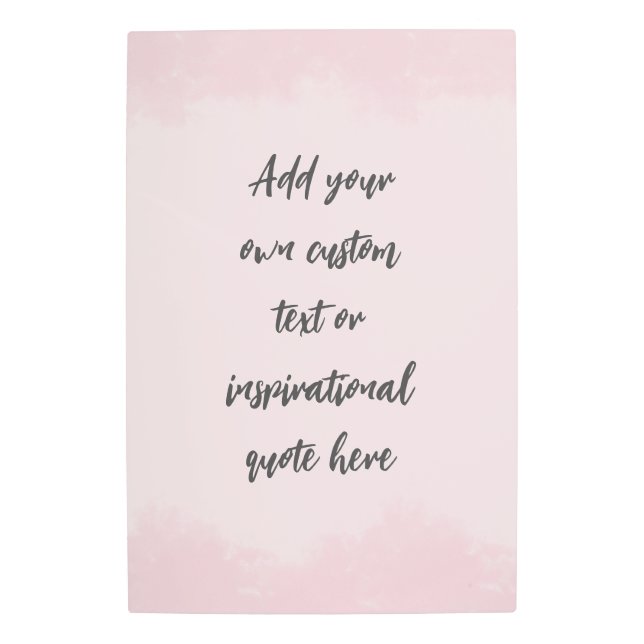 Impresión En Metal Crear su propio presupuesto motivacional de Pastel (Anverso)