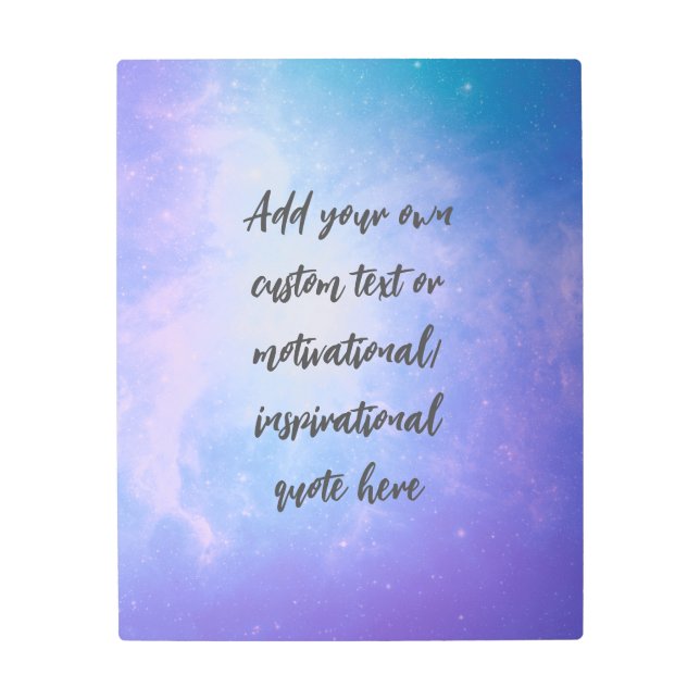 Impresión En Metal Crear su propio presupuesto motivacional de Pastel (Anverso)