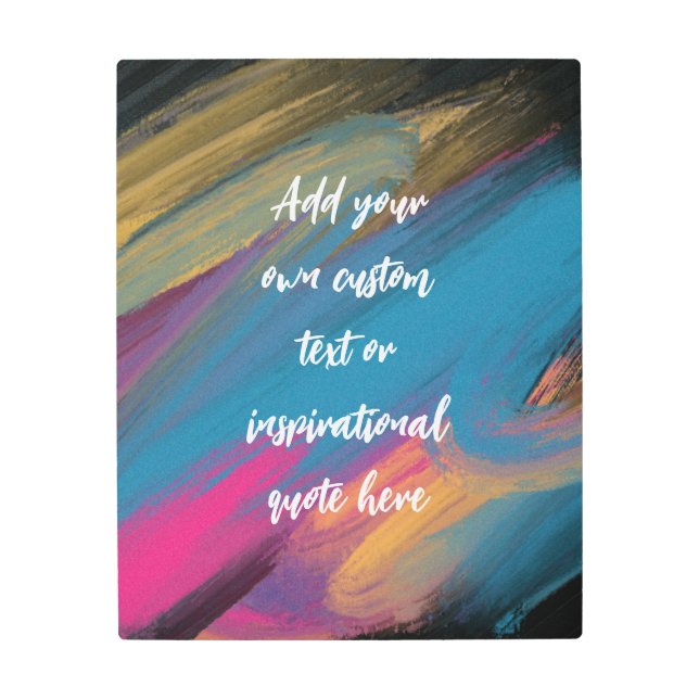 Impresión En Metal Crear su propio resumen de presupuesto motivaciona (Anverso)