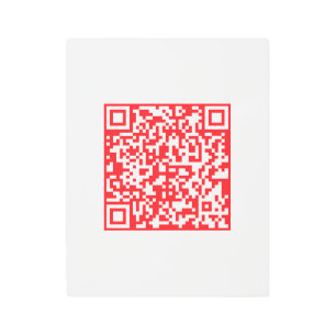 Impresión En Metal Crear un código QR rojo analizable (modificable)