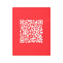 Impresión En Metal Crear un código QR rojo analizable (modificable)