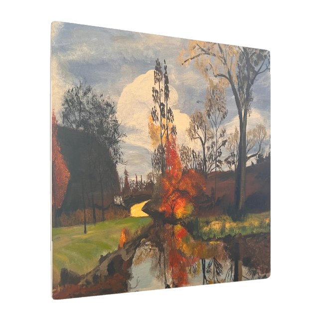 Impresión En Metal Creek Side en otoño, original de Gary Poling (Angulado)