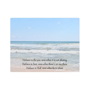 Impresión En Metal "Creo en el sol"