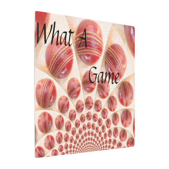 Impresión En Metal Cricket, qué juego. (Angulado)