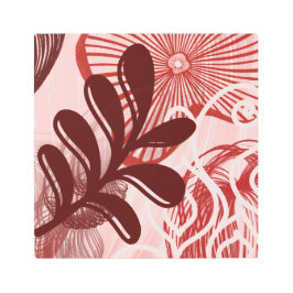 Impresión En Metal Crimson Radiance – Abstract Botanical Sunburst Art