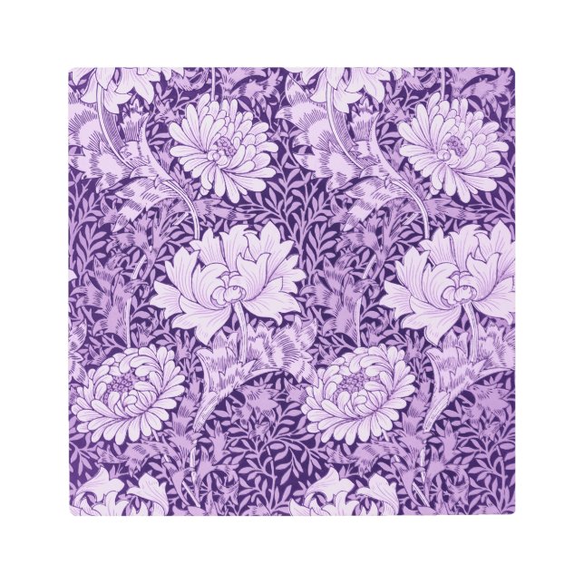 Impresión En Metal Crisantemo morado, William Morris (Anverso)