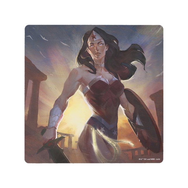 Impresión En Metal Crisis infinita Ilustracion de mujer maravilla (Anverso)