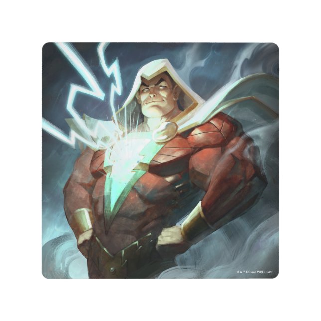 Impresión En Metal Crisis infinita Ilustracion Shazam (Anverso)