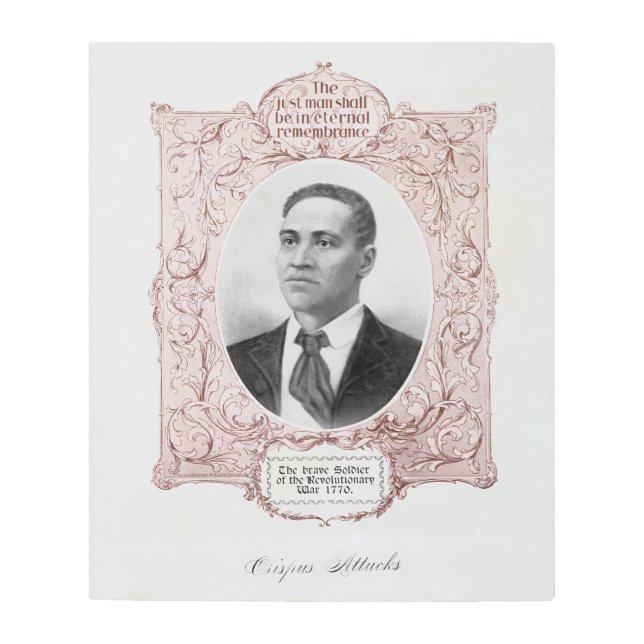 Impresión En Metal Crispus Attucks: Mártir de la Revolución Americana (Anverso)