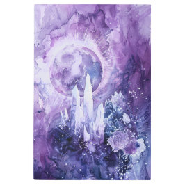 Impresión En Metal *~* Cristales de Mandala Magenta Lavanda Gold SC3