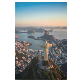 Impresión En Metal Cristo Redentor - El Guardián de Río