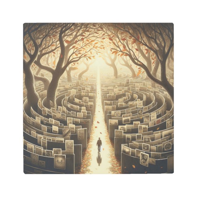 Impresión En Metal Crónicas del laberinto luminoso (Anverso)