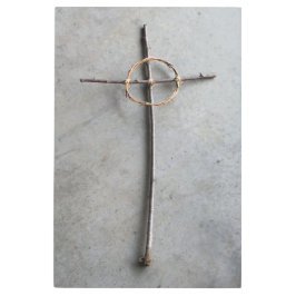 Impresión En Metal Cruz contemporánea para espacios cristianos