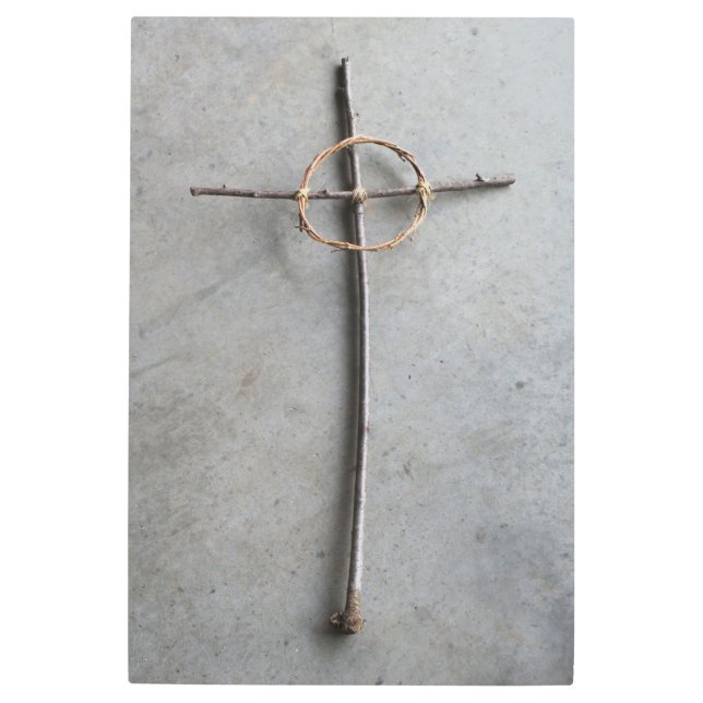 Impresión En Metal Cruz contemporánea para espacios cristianos (Anverso)