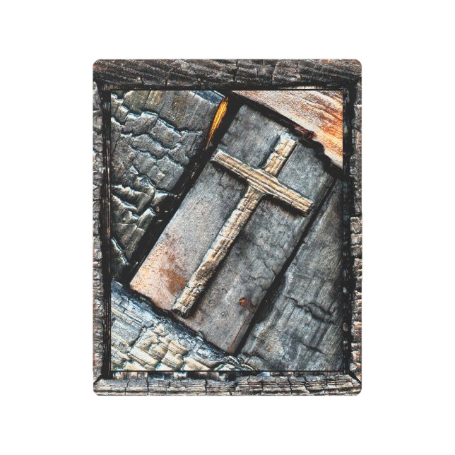 Impresión En Metal Cruz de Protección (Anverso)